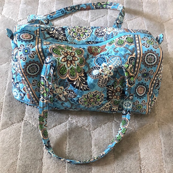 Vera Bradley Handbags - Verba Bradley blue small travel duffel bag.